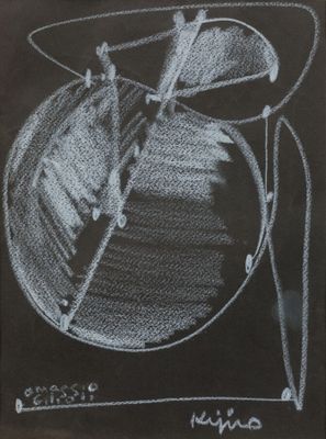 dessin représentant une horloge dessinée au tableau noir