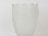 an image of a frosted glass vase on a white background