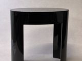 an image of a black side table on a white background