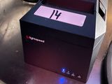 a black box with a number on it sitting on a table