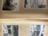 a book with pictures of people on it on a table