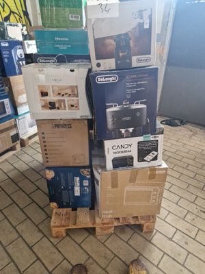 Palette d'électroménager, retour client non contrôlé, vendu …