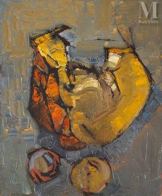 une image représentant un tableau d'un landau avec un bébé dedans