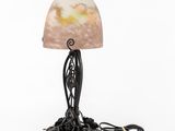 a lamp that is sitting on top of a table