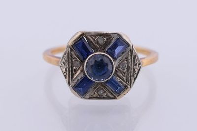 an antique sapphire and diamond ring