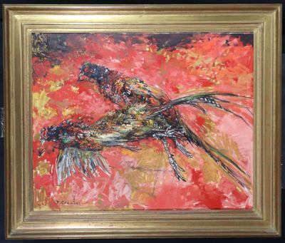 Yves Jean COMMÈRE (1920-1986) Nature morte aux faisans Huile…