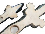 two pieces of metal with holes in them