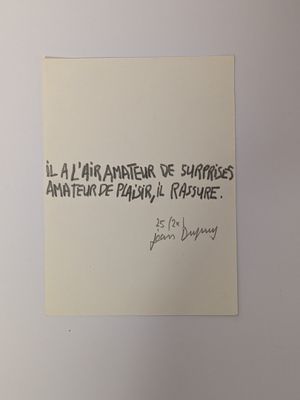 Jean DUPUY (1925-2021). Anagramme.