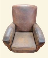 Paire de fauteuils Club en cuir couleur caramel ou havane. (photo 2)