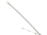 silver plated chain bracelet with star charms on a white background