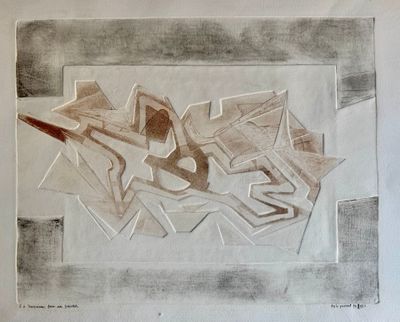 dessin représentant une feuille de papier sur laquelle est dessiné un avion