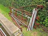 a bunch of rusted metal items sitting on the ground