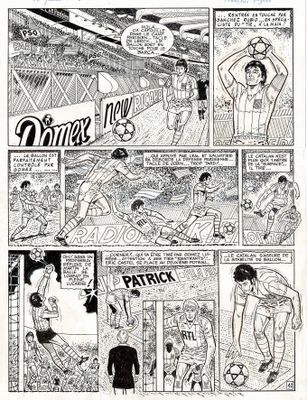 une page en noir et blanc d'une bande dessinée représentant un homme en maillot de bain