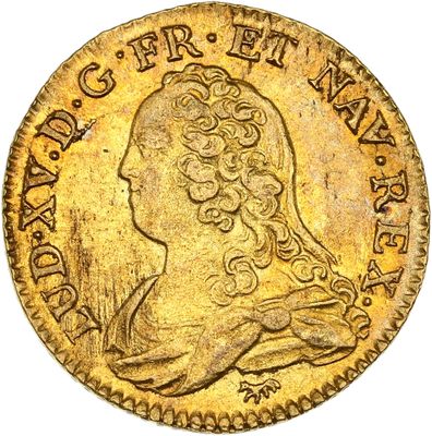 une pièce d'or à l'effigie d'une femme de profil