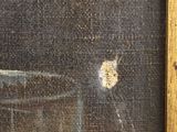 a painting of a glass of wine on a table
