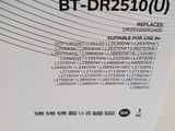 the back of a black and white box with a black and white label