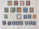 a picture of a collection of stamps on display in a frame