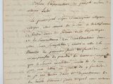 lettre manuscrite écrite à l'encre noire sur une feuille de papier