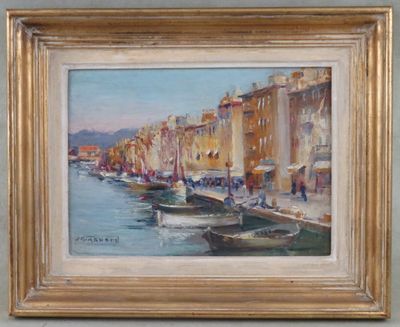 une image d'une peinture de bateaux sur l'eau