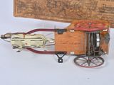 a small model of a steam engine on a table