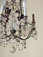 LUSTRE CAGE à six bras de lumière en métal laqué noir, pampi… (photo 5)