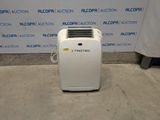 a small white air conditioner sitting on the floor