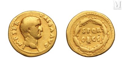 a gold coin with an image of a man on it