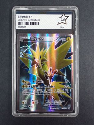 a close up of a card on a table with a black background