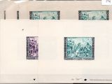 four different stamps on a piece of paper with a picture of a man on a horse