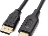 a close up of a black usb cable connected to a computer