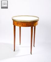 Table bouillotte en acajou