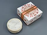 an image of a white box with a pink flower design on it and a small white bowl with a pink flower design on it