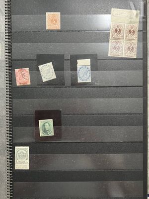 a picture of a display case with a lot of stamps on it