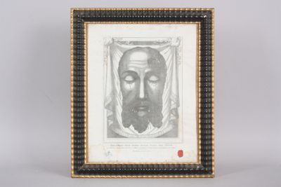 a black and white photo of a man with a beard in a frame