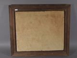 an old wooden picture frame with a picture on it