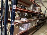 many shelves in the warehouse with boxes and boxes on them