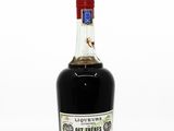 a bottle of liquor that is sitting on a table