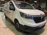 a white van that is parked in a garage