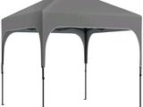 a grey tent with a sidewall and a sidewall