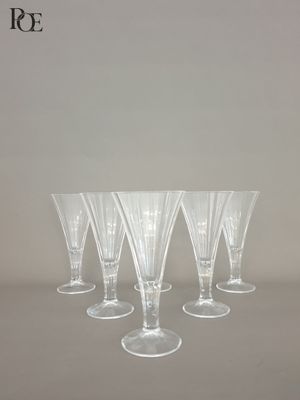 Suite de six coupes à glace en verrerie de forme évasée; - Photo 1