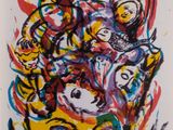 an image of a painting of a group of people in a circle