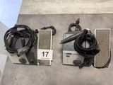 two different types of electrical equipment on the floor
