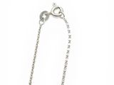 silver plated chain with a heart pendant on a white background