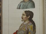 two pictures of a man with a beard and a woman with a moustache and a man with a moustache and a moustache