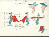 croquis d'un personnage de dessin animé tiré de la série « The Flintstones »