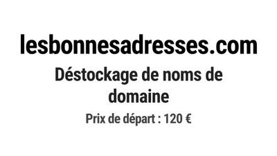 Nom de domaine lesbonnesadresses.