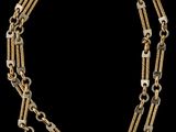 un collier en or et en argent composé d'un maillon de chaîne