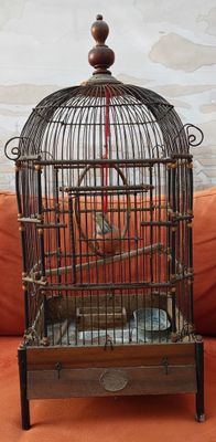 Une cage à oiseaux 1900 par la maison FANTON Paris hauteur 6…