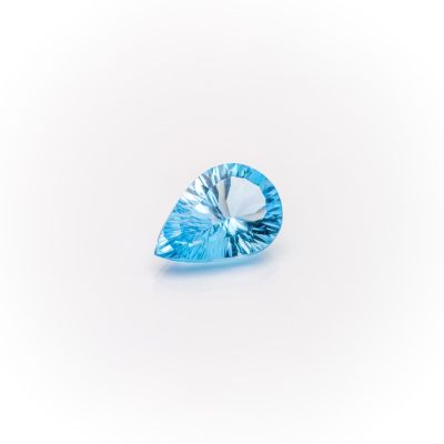 a blue topazte gems on a white background