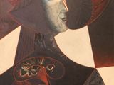 une image représentant un tableau où l'on voit une femme portant un chapeau et tenant un éventail